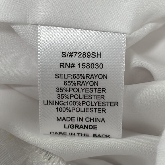 Love Tree Dress Womens Large White Maxi Panel Strapless Smocked Bohemian - Picture 13 of 17